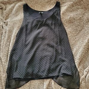 Express Polka Dot Tulip Back Tank Top